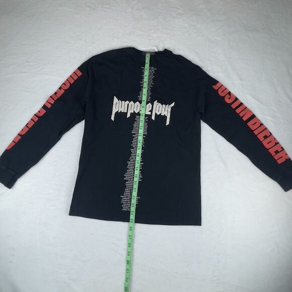 Gildan Sweatshirt Mens Small Black Long Sleeve Justin Bieber Graphic Pullover - Picture 5 of 6